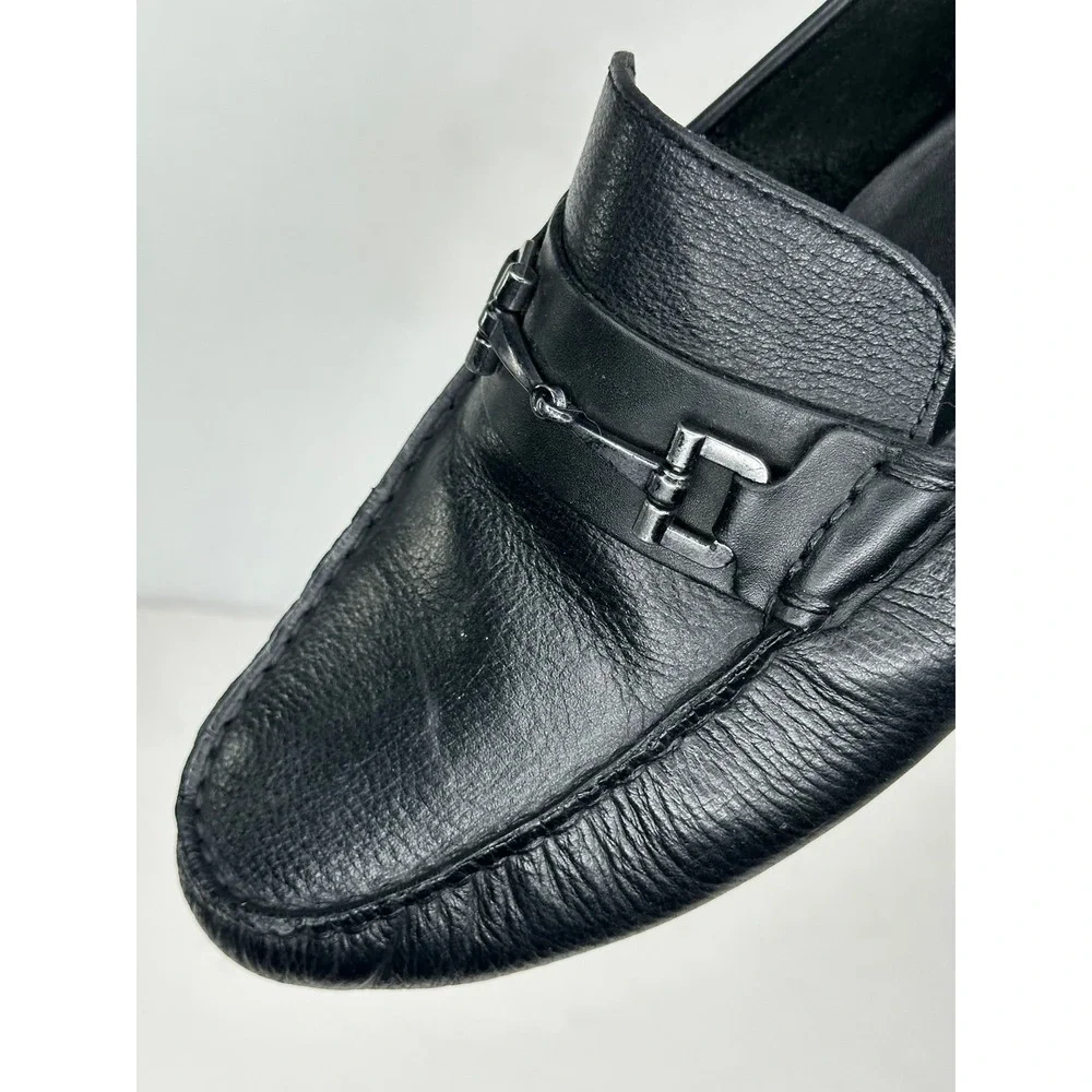 Cole Haan Gunnison Bit Driver Loafers Black Leather  Equestrian Mens Sz 9.5